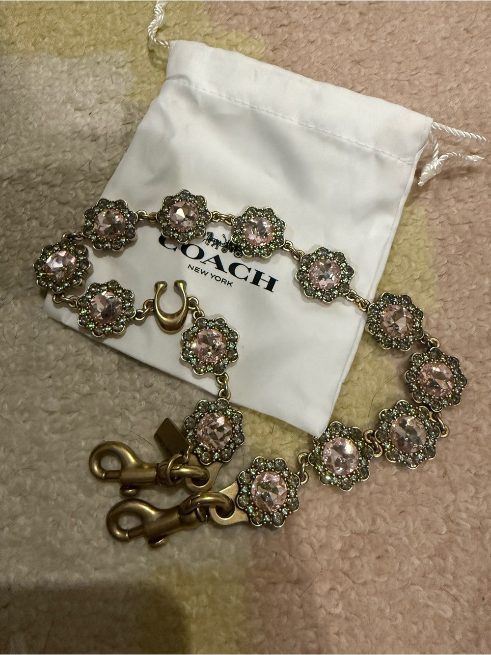 Coach Jewelry Chain Flower Strap